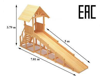 Зимняя горка TORUDA Север wood-5 (скат 5 м)